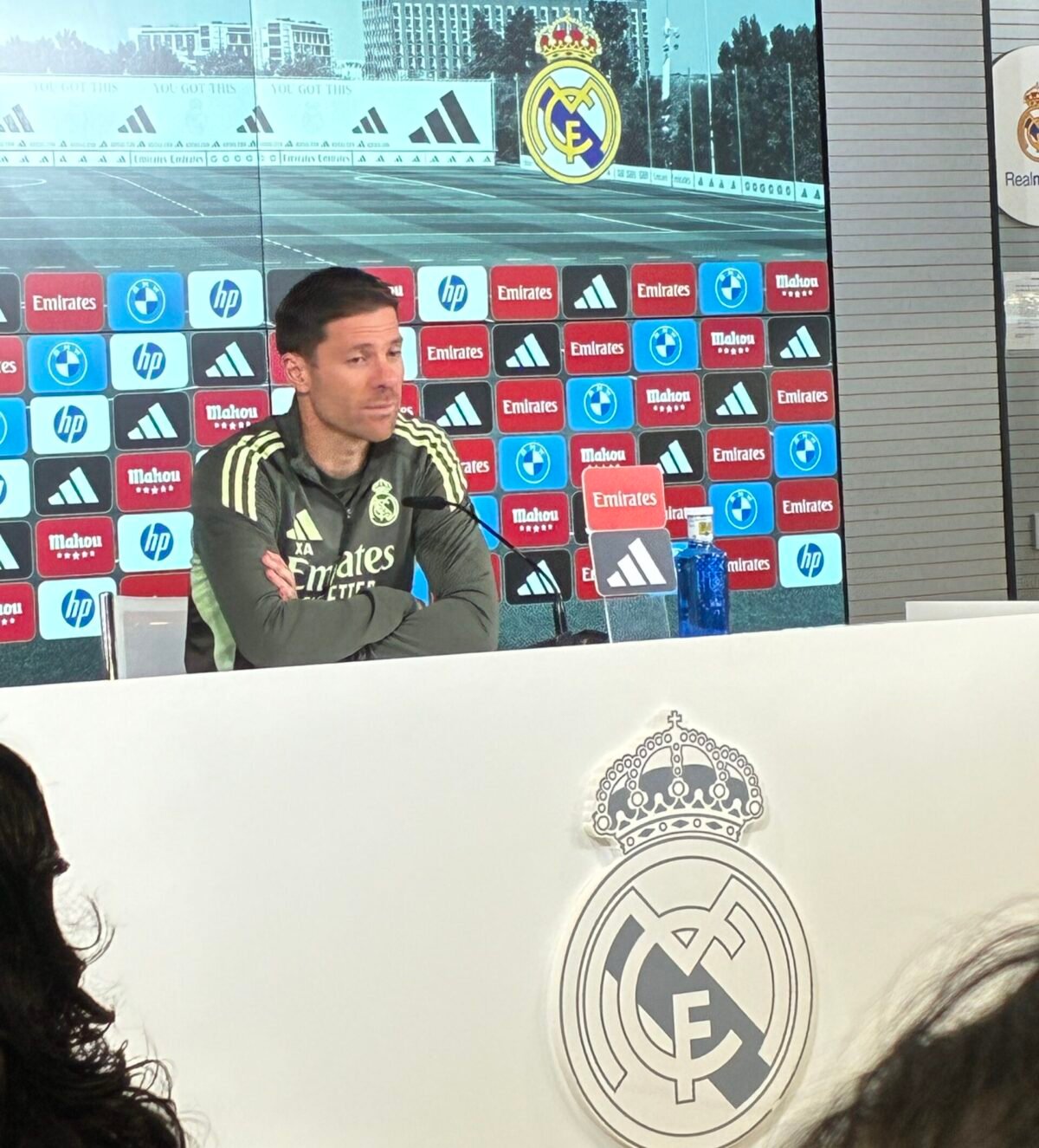 Xabi Alonso addresses the press ahead of Rayo Vallecano